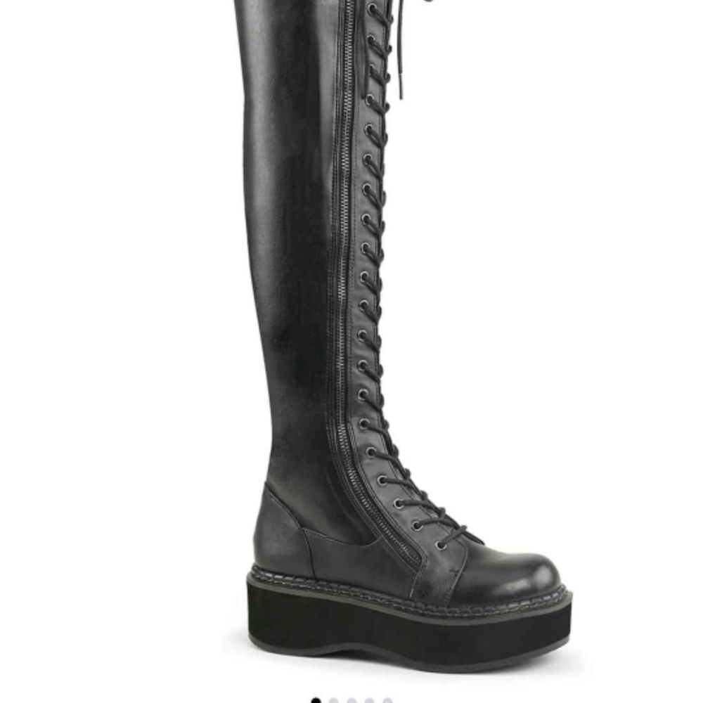 Black Over the Knee Platform Boots